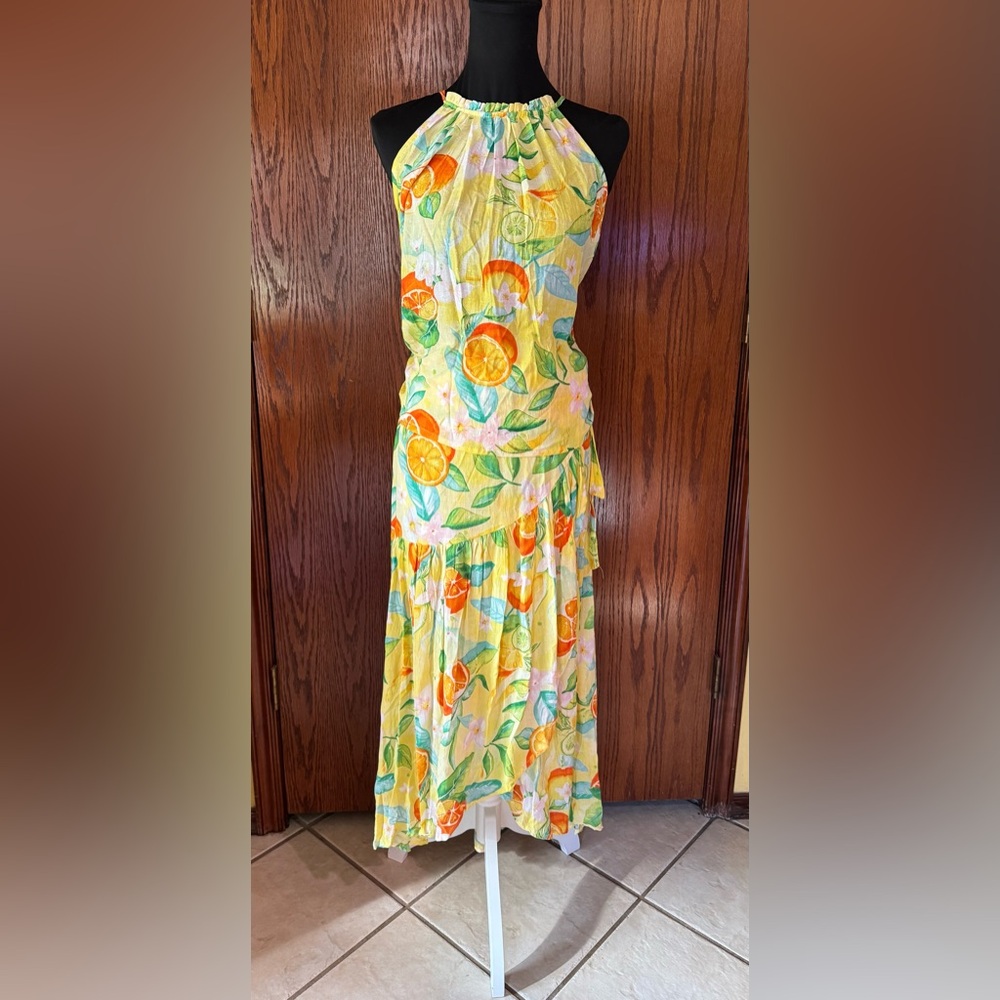 CC California Multicolor Limoncello Rayon Dress NWT - Picture 5 of 6